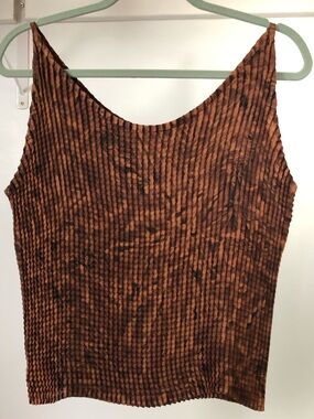 90s Vintage Creative Design Works Textured Mesh Camisole